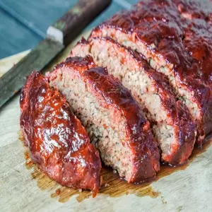 Sweet Barbecue Glazed Smoked Meatloaf