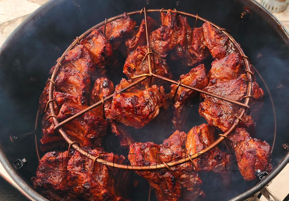 24 Racks Of Baby Back Ribs In A Barrel Smoker